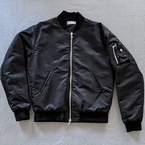 John Elliott Bogota Bomber Jacket Black Size 3 Large Made in USA Quilted Lining